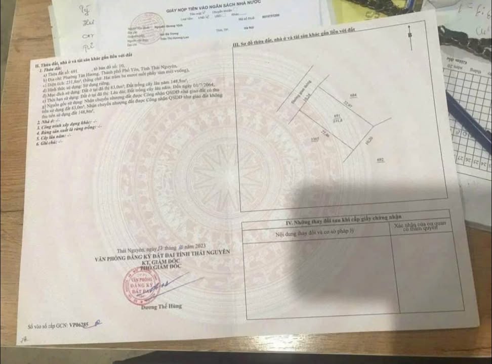 Đất thổ cư Vạn Xuân, Phổ Yên 231m² giá 1.5 tỷ - Đầu tư sinh lời lý tưởng!