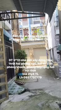 Nhà mới xây Quận 12, Hiệp Thành, 50m² giá 2.4 tỷ - Full nội thất!