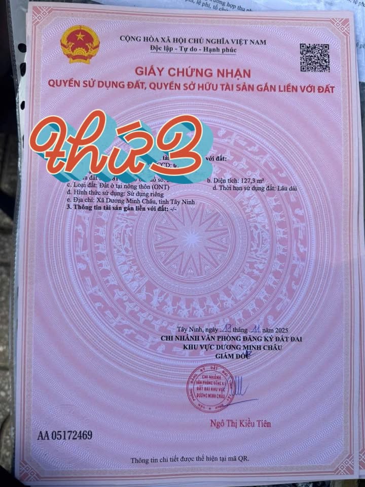 Đất nền Suối Đá, Tân Châu - 125m² giá chỉ 2.6 tỷ - Cơ hội đầu tư tuyệt vời!