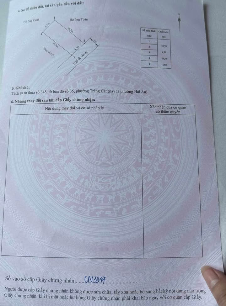Đất nền Tràng Cát Hải Phòng 47.8m² giá 1.36 tỷ - Ô tô vào tận đất!