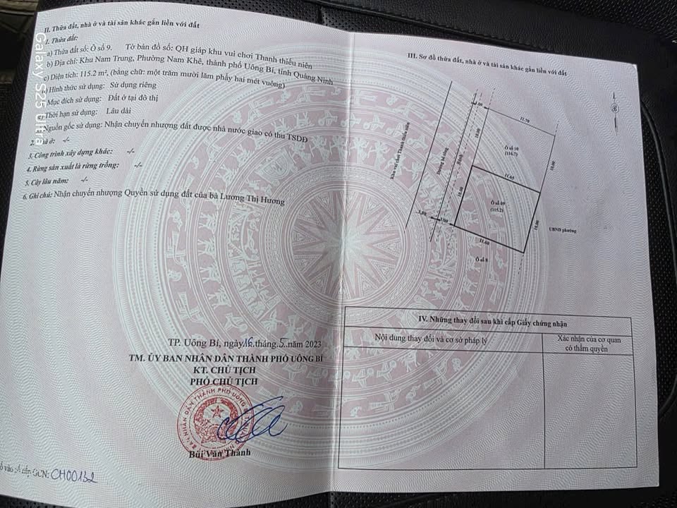 Đất nền Uông Bí 115,2m² giá chỉ 2,1 tỷ - Sổ đỏ chính chủ, đầu tư sinh lời!