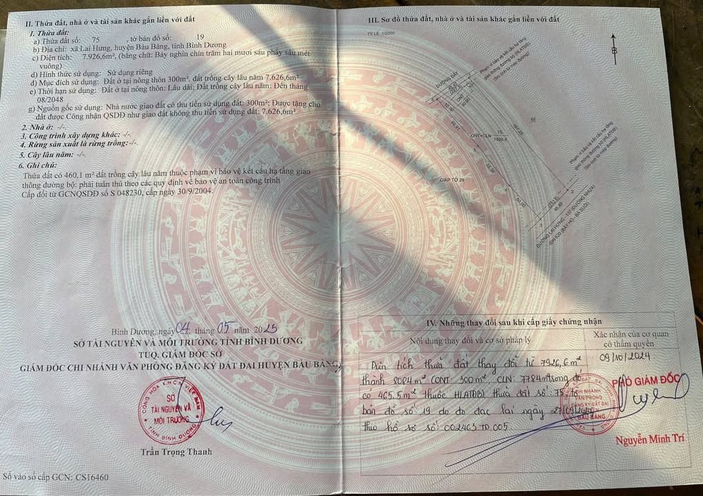 Đất nền Lai Hưng Bàu Bàng 7926m² - Đường nhựa, giá chỉ 13.5 tỷ!