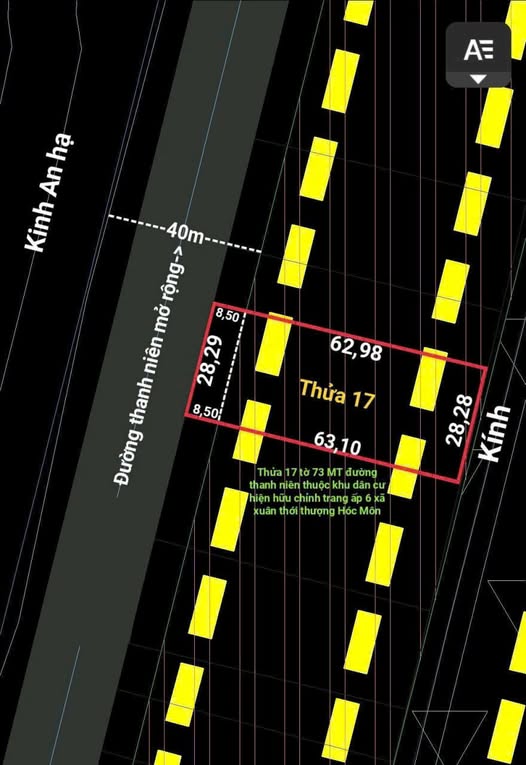 Đất mặt tiền đường Thanh Niên, xã Xuân Thới Thượng 2.023m² chỉ 25 tỷ - Cơ hội đầu tư hiếm có!