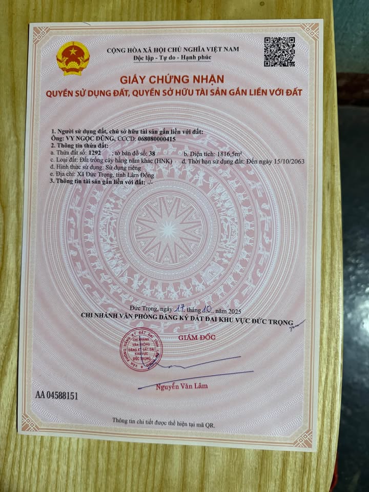 Đất nền hẻm 966 Quốc lộ 20, Liên Nghĩa, 1816m² giá 8 tỷ - Đầu tư sinh lời cao!