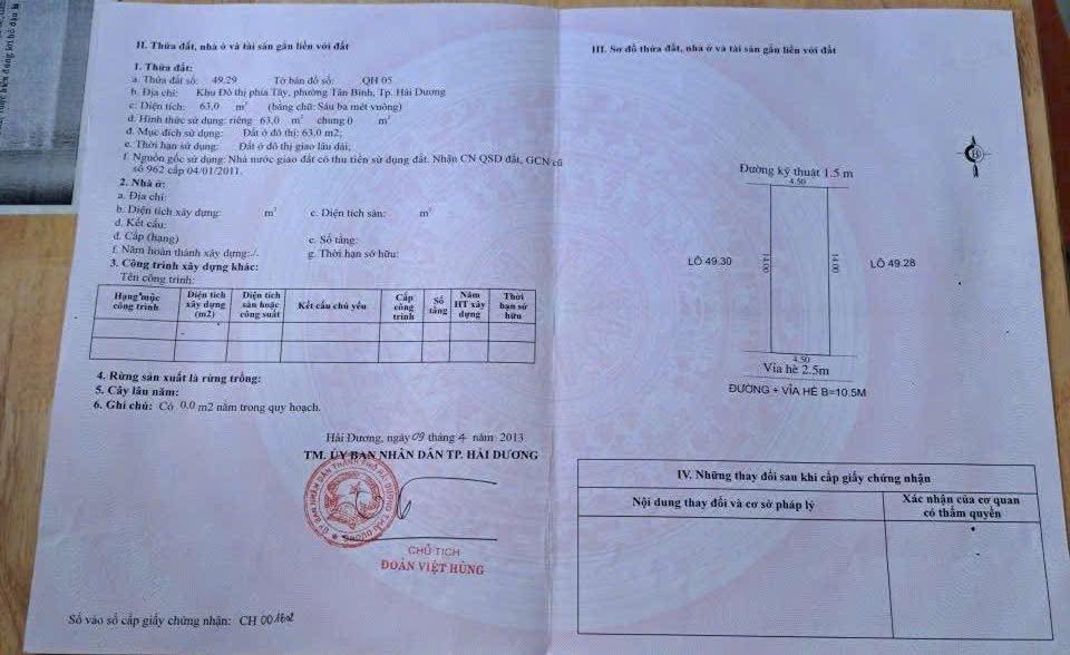 Đất nền Khu đô thị An Phú 2 Hải Dương 63m² giá 3.35 tỷ - Đầu tư sinh lời ngay!