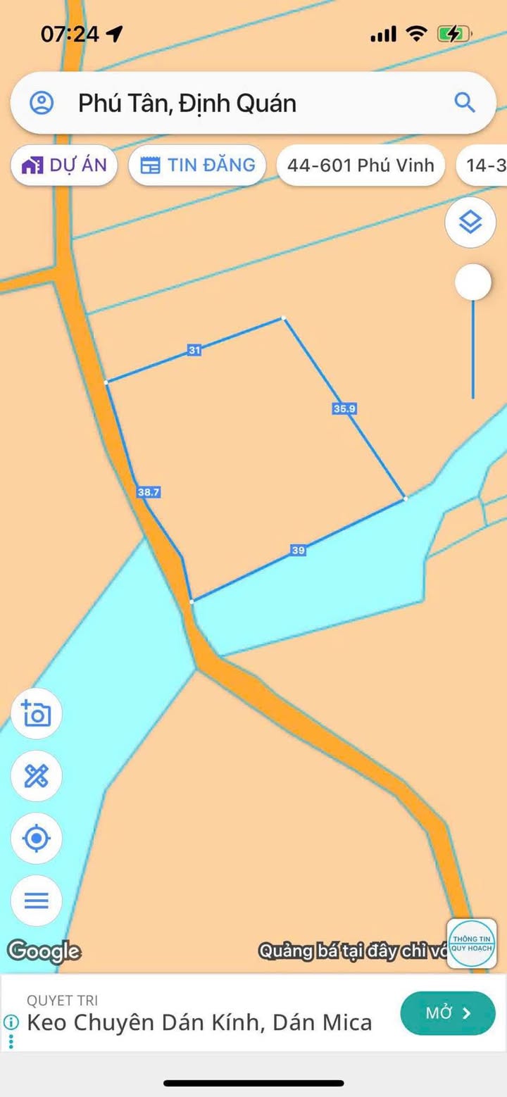 Đất nền Phú Vinh 1300m² giá 950 triệu - Kề bên suối mát mẻ!