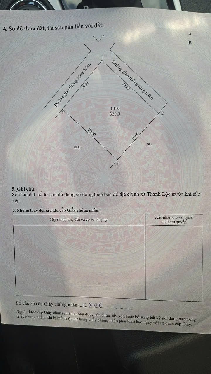 Đất thổ cư 320m² tại Thanh Lộc - Giá chỉ 500 triệu - Đầu tư sinh lời ngay!