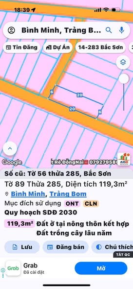 Đất thổ cư góc 2 mặt tiền tại Bắc Sơn, Trảng Bom 120m² giá 1.6 tỷ - Sẵn sàng giao dịch!