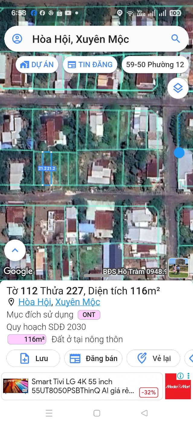 Đất Hòa Hiệp Xuyên Mộc 115m² giá chỉ 535 triệu - Sổ đỏ chính chủ!