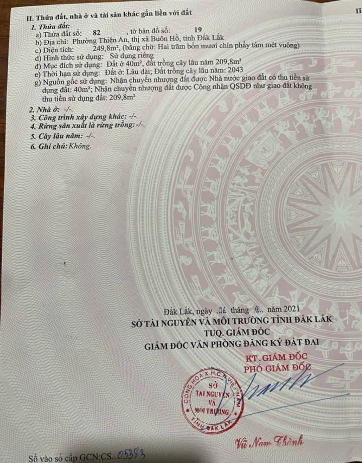 Đất nền An Lạc, Buôn Hồ 253m² giá 180 triệu - Cơ hội đầu tư hấp dẫn!