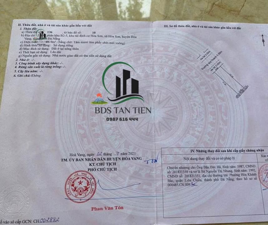 Đất nền Hòa Sơn 86m² giá 2.7 tỷ - Đầu tư sinh lời ngay tại chợ An Ngãi Đông!