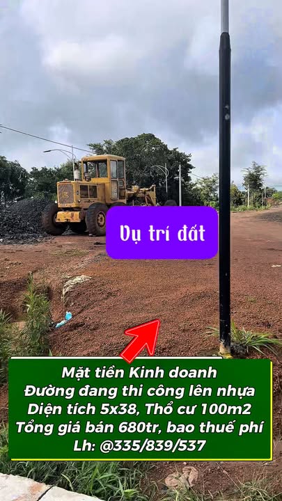 Đất thổ cư 100m² tại Chợ Thanh An, Hớn Quản - Mặt tiền kinh doanh, giá 680 triệu!