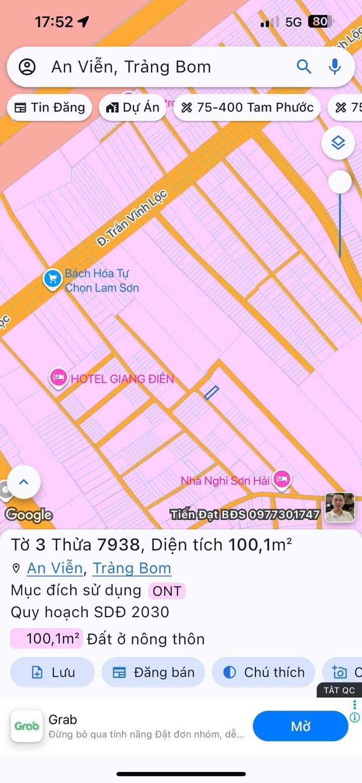 Đất nền ấp 3 An Viễn 100m² giá 1 tỷ - Sổ đỏ chính chủ, vị trí đẹp!