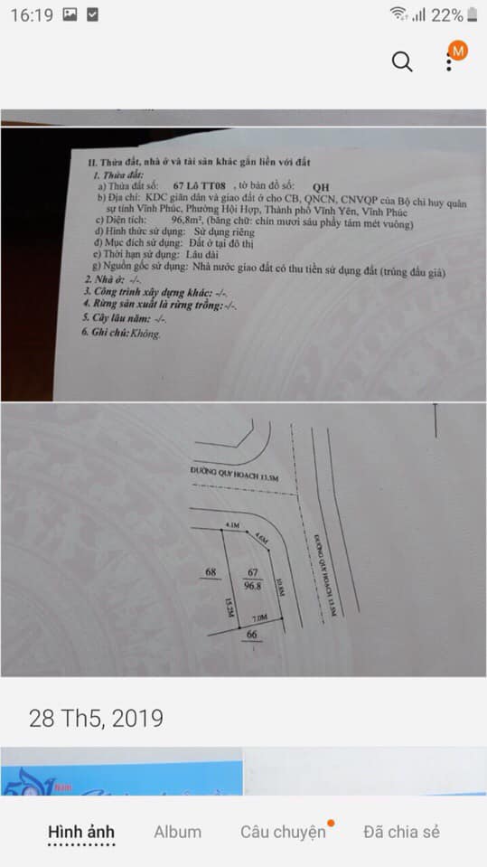 Đất nền lô góc tại Hội Hợp, Vĩnh Yên 96.8m² giá 1.2 tỷ - Tiềm năng sinh lời cao!