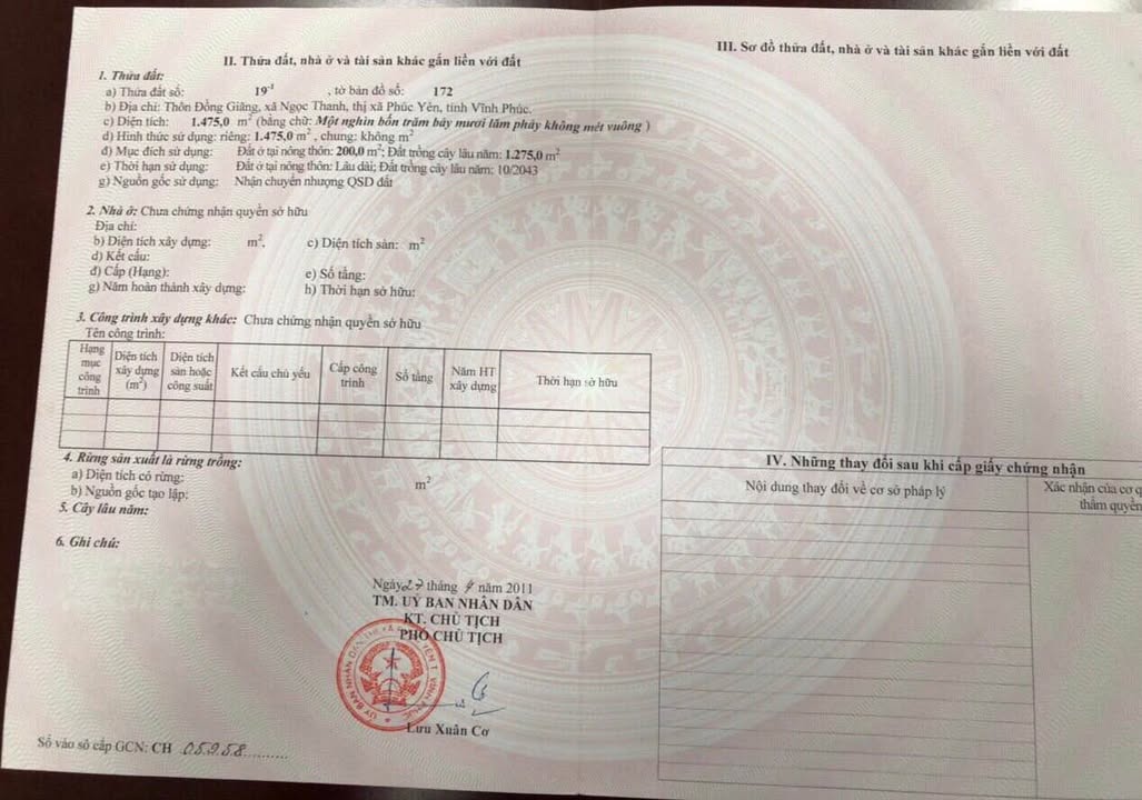 Đất thổ cư Ngọc Thanh 1475m² giá 4.425 tỷ - Cơ hội đầu tư tuyệt vời!