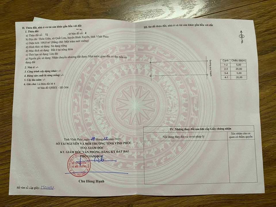 Đất nền khu 304, xã Tam Hợp, huyện Bình Xuyên 100m² - Đầu tư sinh lời hấp dẫn!