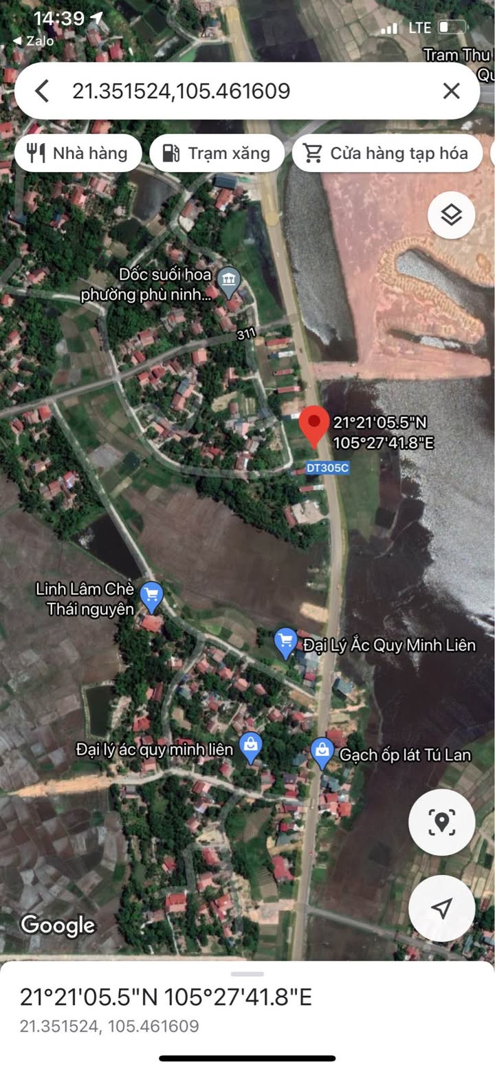 Đất thổ cư 100m² tại DT305, Cầu Chăn, Lập Thạch - Giá thỏa thuận, sổ đỏ chính chủ!