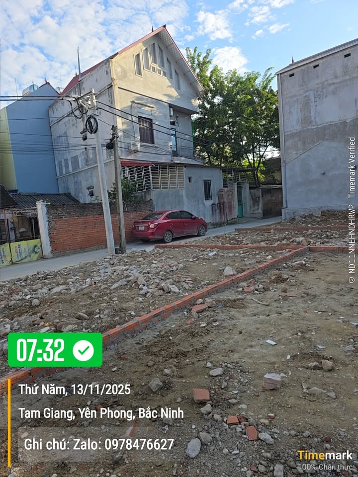 Đất thổ cư Tam Giang, Yên Phong 71m² giá 1 tỷ - Cơ hội đầu tư hấp dẫn!