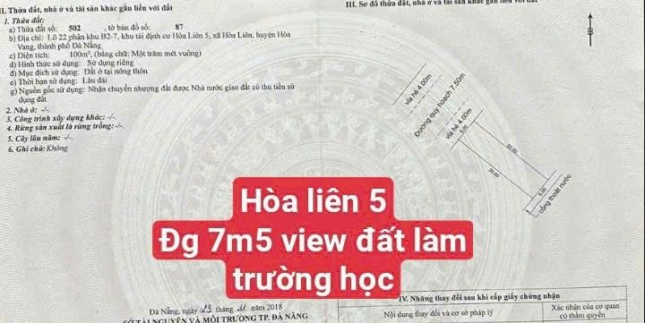 Đất nền Hòa Liên 100m² giá 3.2 tỷ - Đầu tư sinh lời ngay!