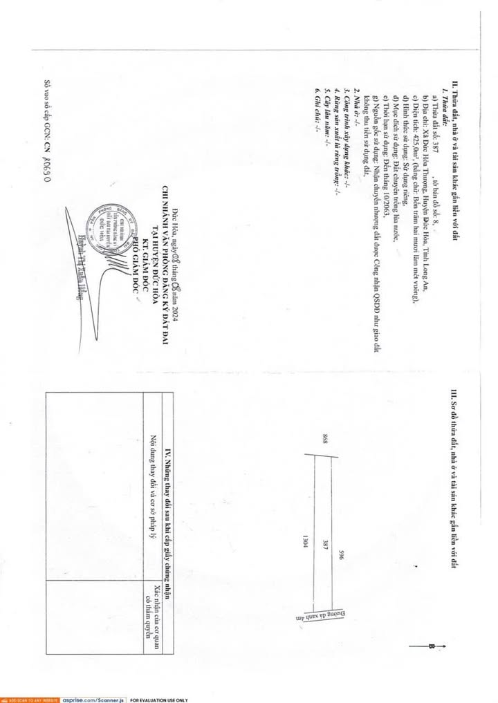 Đất thổ cư xã Đức Hòa 682m² giá 2.5 tỷ - Cơ hội đầu tư hấp dẫn!