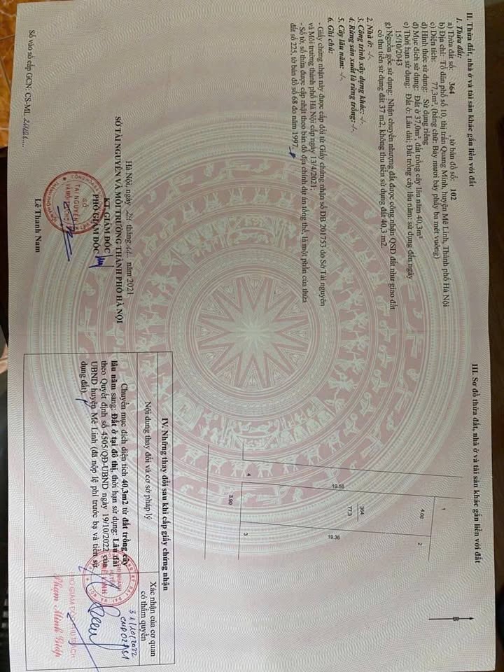 Đất nền lô góc tổ 10, thị trấn Quang Minh, 77m² - Ô tô tránh, vị trí đắc địa!