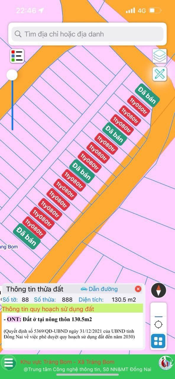 Đất nền Trảng Bom, Đồng Nai 110m² chỉ 1.08 tỷ - Đầu tư sinh lời nhanh!