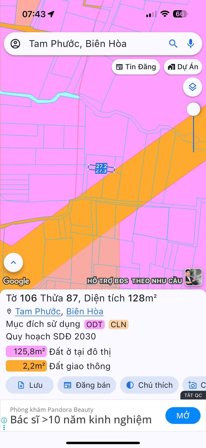 Đất thổ cư Tam Phước, Biên Hòa 129m² giá 800 triệu - Đất sạch, không quy hoạch!