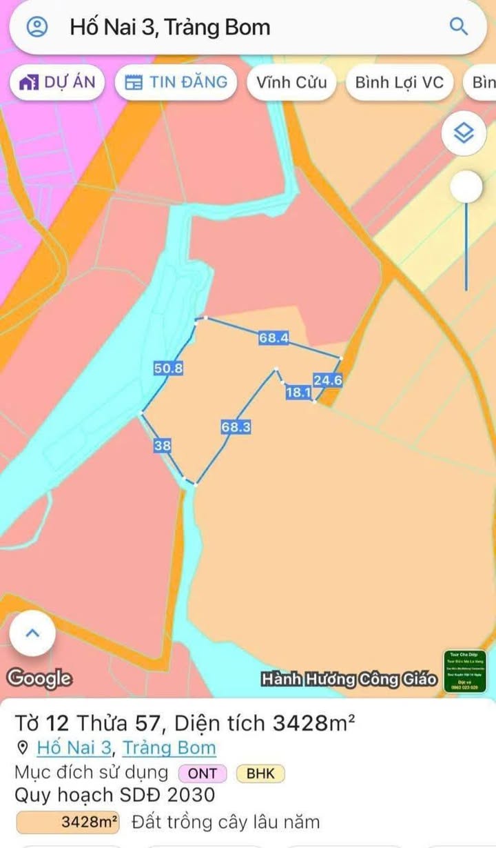 Đất Hố Nai 3 Trảng Bom 3428m² giá 4 tỷ - Sổ đỏ chính chủ, Ô tô vào tận nơi!