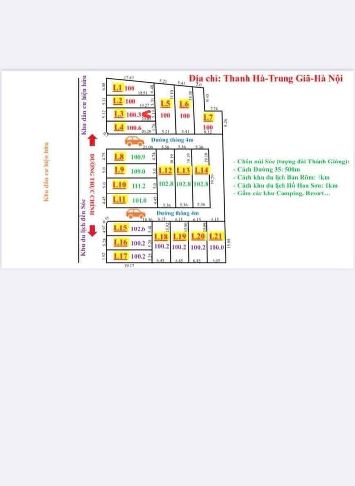 Đất nền Thanh Hà, Sóc Sơn 100m² giá cực hấp dẫn - Đầu tư sinh lời ngay!
