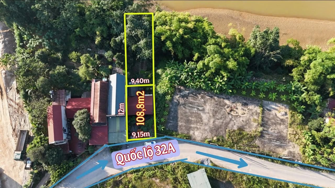 Đất nền xã Thanh Sơn, Ba Vì 360m² giá 900 triệu - Mặt tiền thoáng đãng, view sông đẹp!