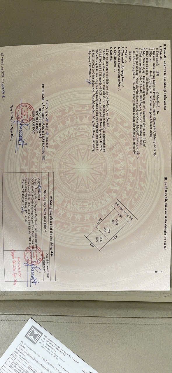 Đất nền Phượng Đồng Chương Mỹ 46m² giá 2 tỷ - Sổ hồng và giấy phép xây dựng đầy đủ!