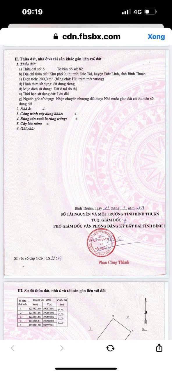 Đất nền khu đa năng Thị Trấn Đức Tài, 200m² giá 2.3 tỷ - Sổ hồng chính chủ!