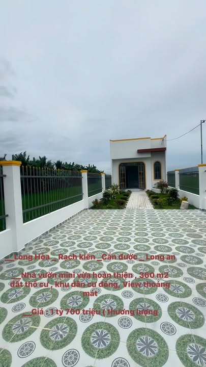 Nhà vườn mini Long Hòa, Cần Đước, 360m² giá 1.7 tỷ - View thoáng mát, thương lượng!