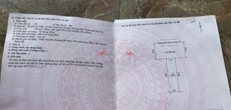 Lô đất Phú Nam An, Chương Mỹ, Hà Nội 100m² giá 3 tỷ - Đầu tư sinh lời ngay!