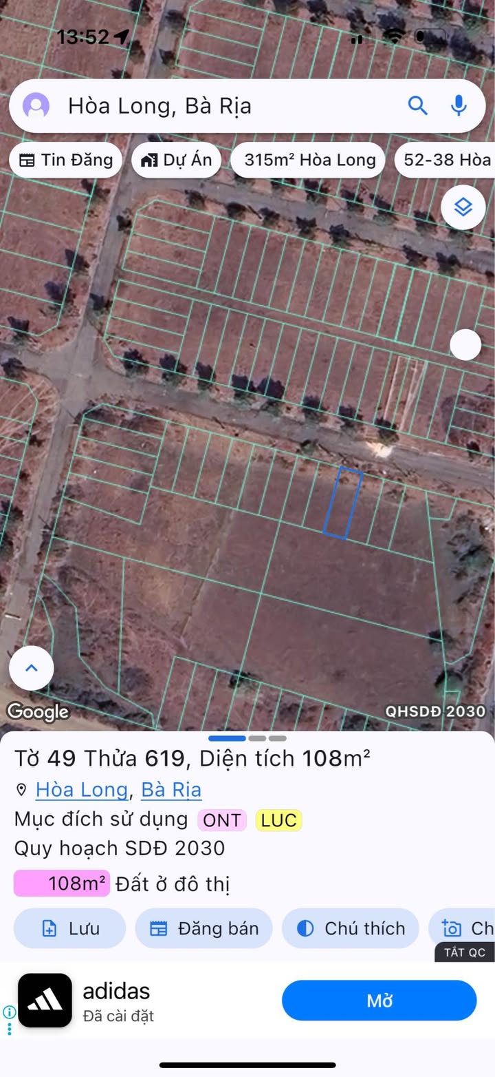 Đất nền dự án Lan Anh 5 Bà Rịa 108m² - Giá tốt, sổ đỏ chính chủ!