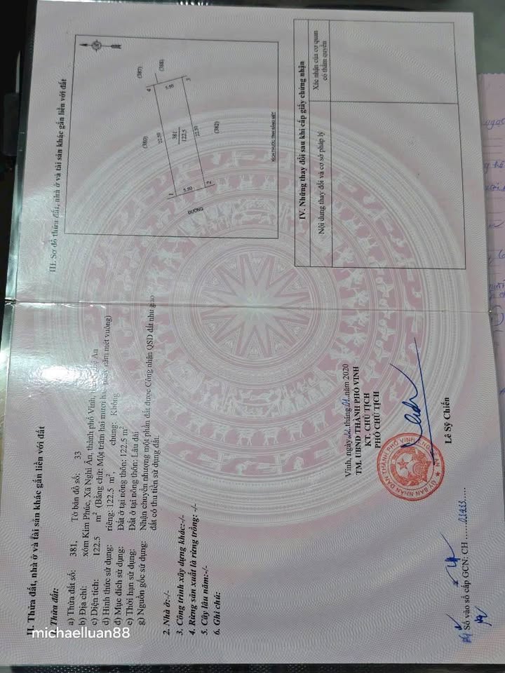 Đất xóm Kim Phúc, Nghi Ân 122m² giá 2.7 tỷ - Đường rộng thông thoáng!