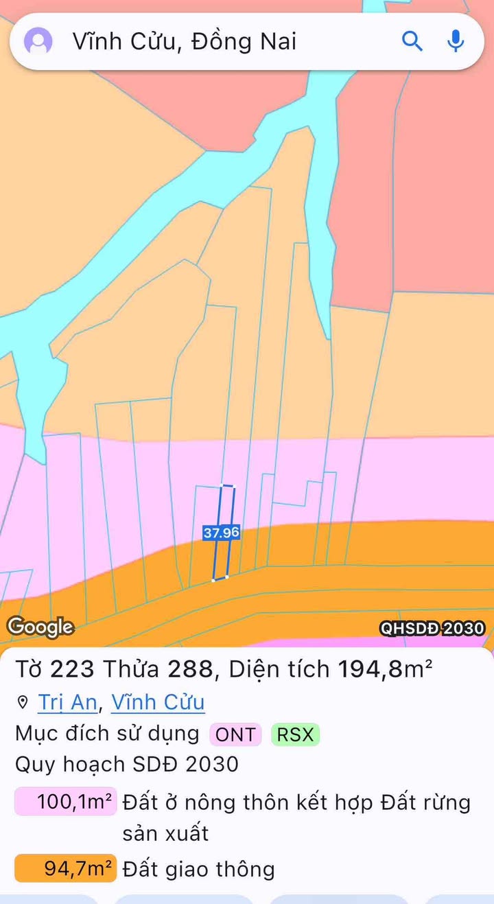 Đất mặt tiền 768 xã Trị An 2000m² giá 2.7 tỷ - Tiềm năng đầu tư lý tưởng!