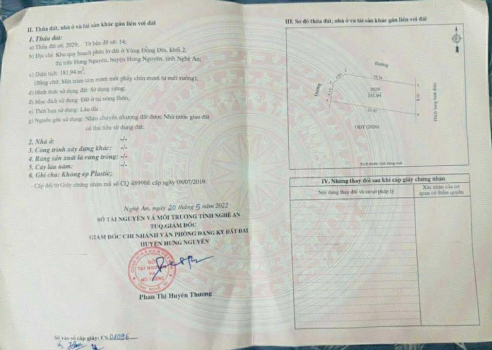 Đất nền góc 2 mặt tiền Thị trấn Hưng Nguyên 182m² giá chỉ 3 tỷ - Cơ hội đầu tư hấp dẫn!