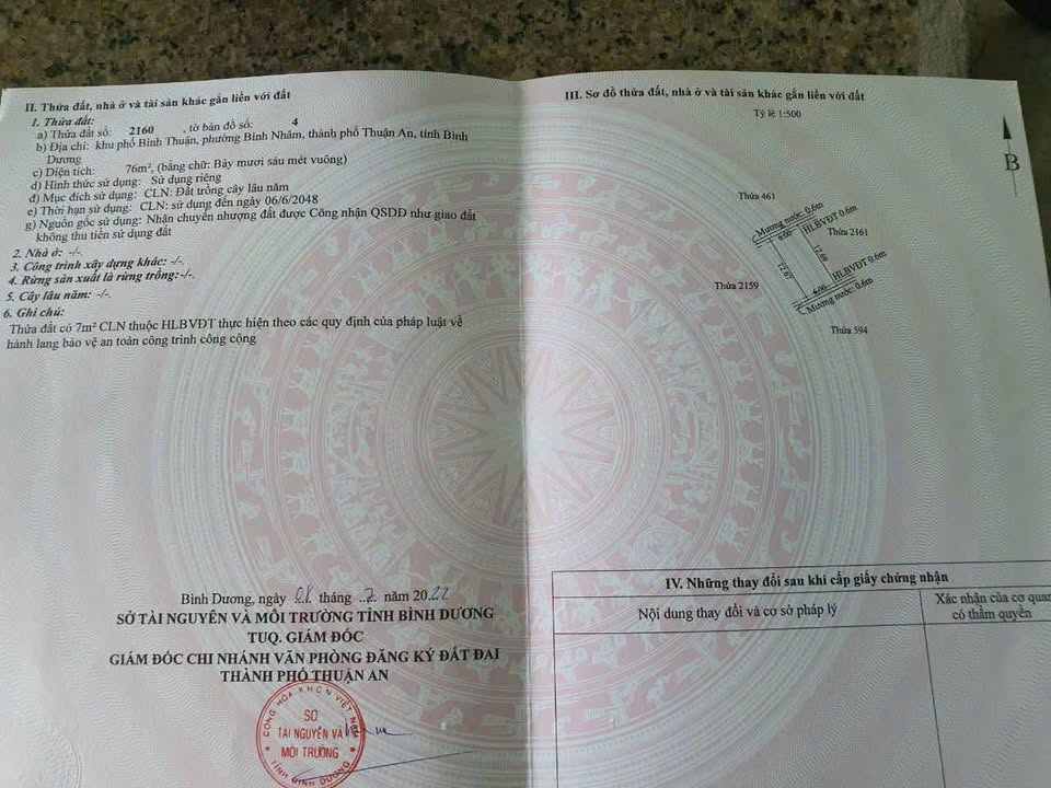 Đất nền Bình Nhâm, Thuận An 76m² giá 1.4 tỷ - Cơ hội đầu tư vàng!