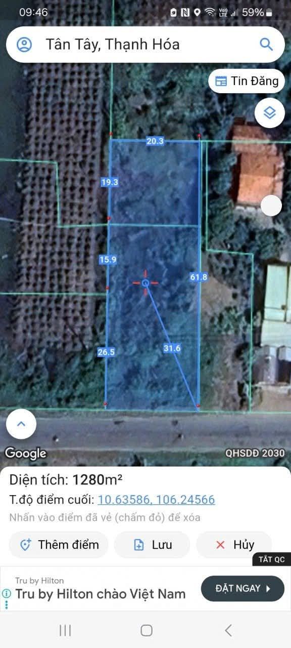 Đất nền thổ cư 400m² mặt tiền Quốc lộ 62 Thạnh Hóa - Giá 5 tỷ hấp dẫn!