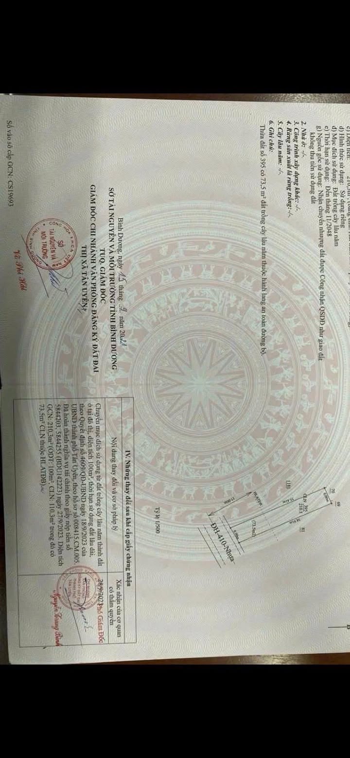 Đất nền 210m² tại đường DH 410, Vĩnh Tân - Vị trí kinh doanh đắc địa chỉ 3 tỷ!