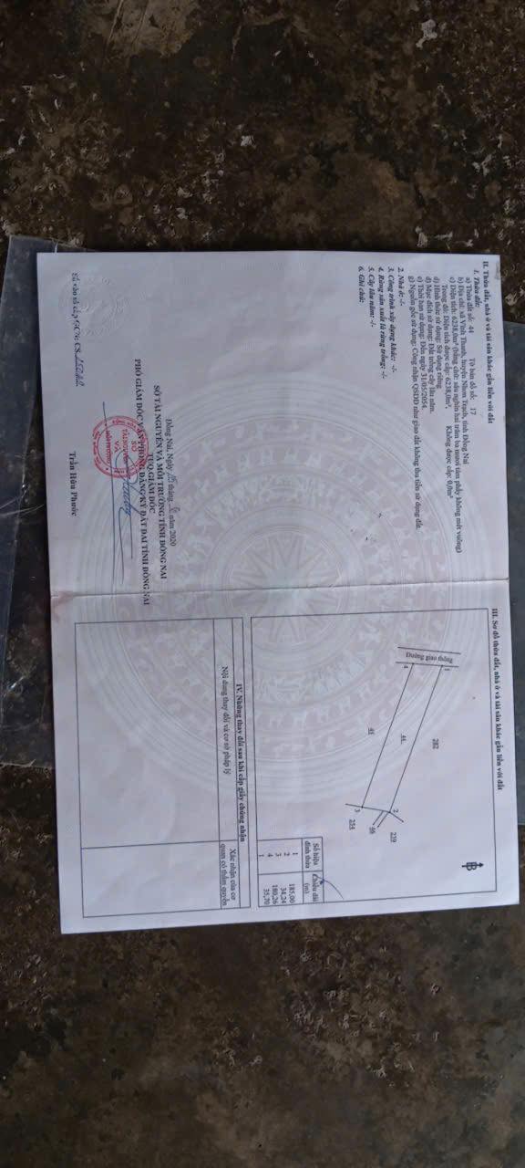 Đất Vĩnh Thanh Nhơn Trạch 2160m² giá 6 tỷ - Cơ hội đầu tư hấp dẫn!