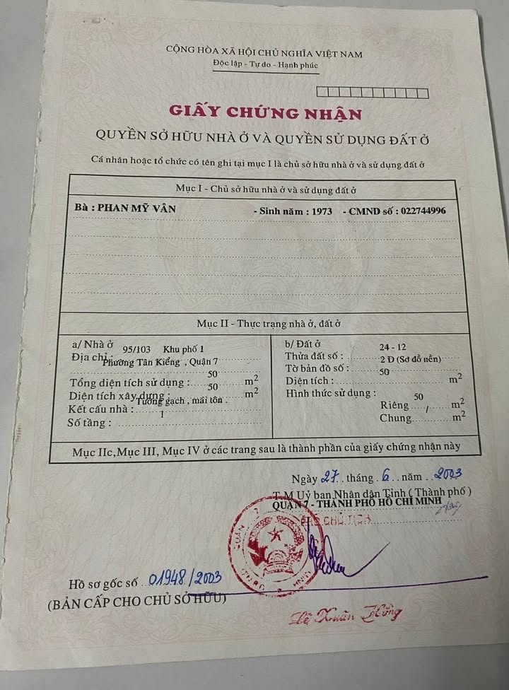 Nhà phố 2 tầng quận 7, 50m² giá thỏa thuận - Vị trí thuận lợi gần chợ Tân Kiểng!