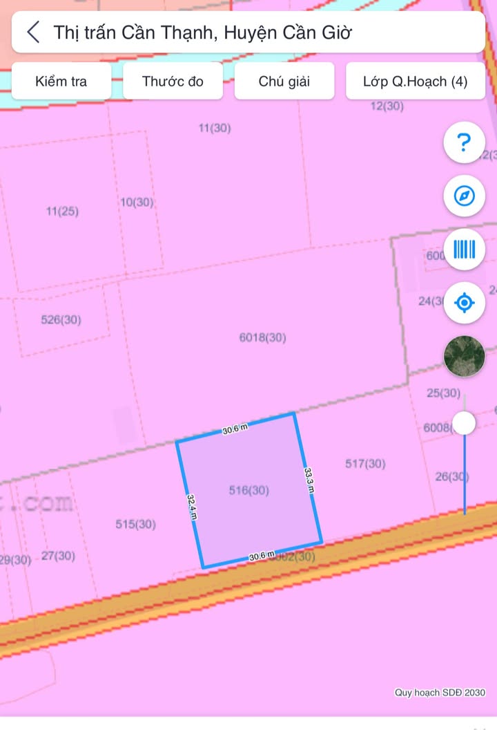 Đất mặt tiền Lương Văn Nho Cần Giờ 1000m² - Vị trí đẹp, giá đầu tư tốt!