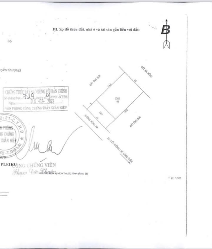 Đất nền Hẻm 91 Lạc Long Quân, Pleiku 190m² giá 1 tỷ - Bằng phẳng, vị trí đẹp!