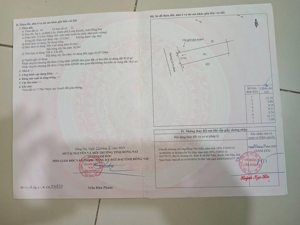 Đất thổ cư Long Khánh 113m² giá 3.3 tỷ - Pháp lý rõ ràng, vị trí đẹp!