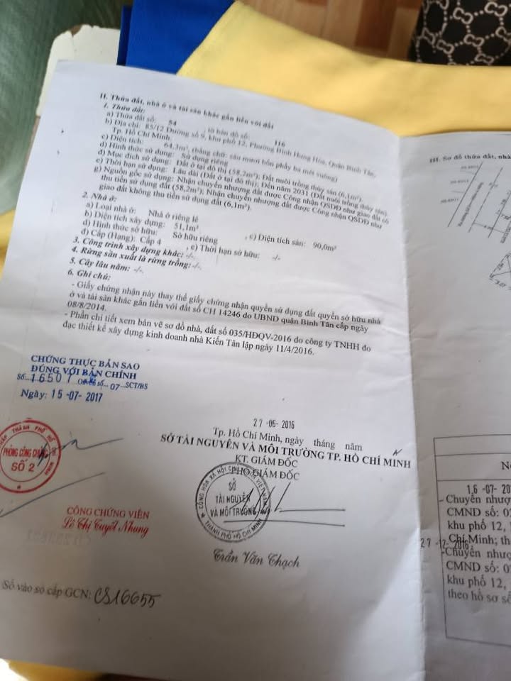 Nhà cấp 4 quận Bình Tân 64m² giá 4.8 tỷ - Chính chủ bán gấp!