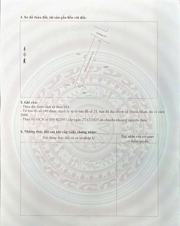 Đất Thổ Cư Thành Vinh Thạch Thành 180m² giá 300 triệu - Sẵn sổ đỏ chính chủ!