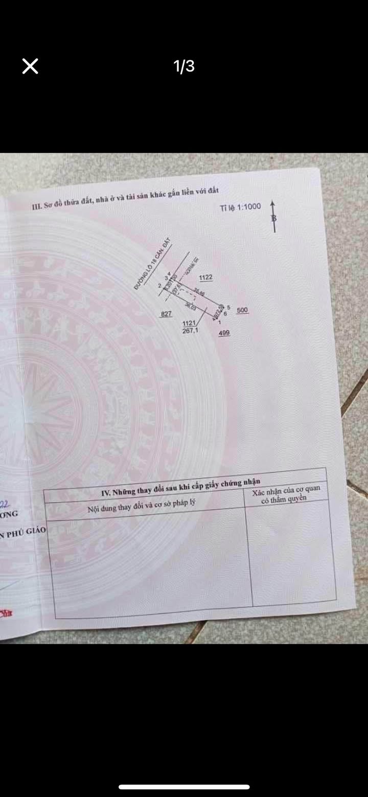 Đất nền Phước Hòa, Phú Giáo, 262.5m² giá 1.4 tỷ - Sổ đỏ chính chủ!