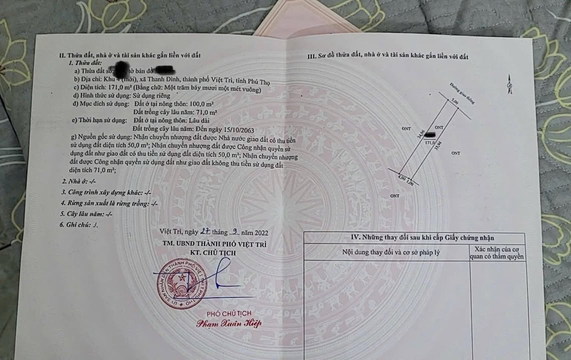 Đất khu phố 4 - Thanh Đình 171m² giá 1.5 tỷ - Cơ hội đầu tư tuyệt vời!